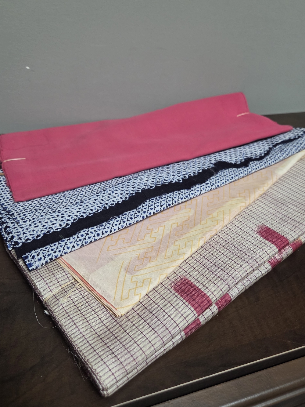 1960s–70s Vintage Japanese Fabric Lot – Silk & Cotton Kimono Textiles